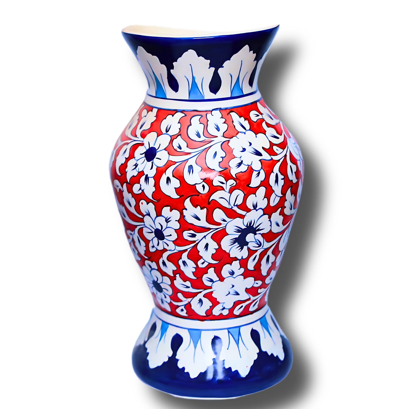 Majestic Floral Harmony Ceramic Vase